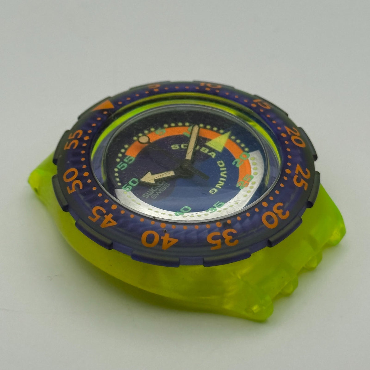 Vintage Swatch Scuba 200 Watch SDJ100 Coming Tide 1992 ETA Quartz 40mm Parts 