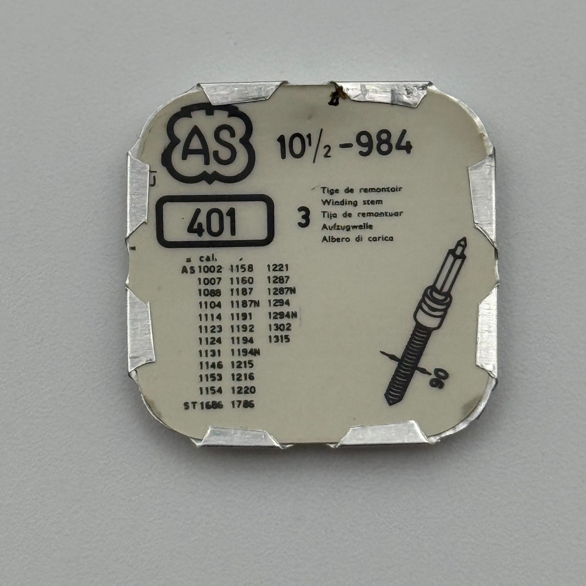 AS 984 Winding Stem Pack Of 3 - 10 1/2 - 401 - New Old Stock - Watch Parts