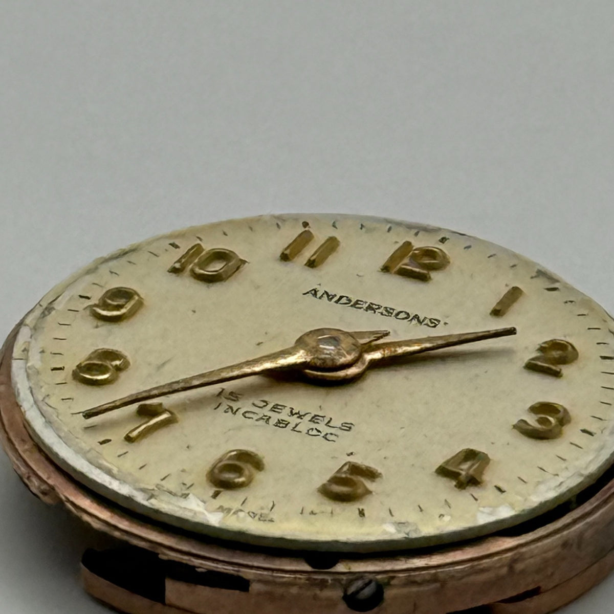 FHF 34 Watch Movement Andersons 15 Jewels Swiss Manual Wind Parts Repair 17.4mm