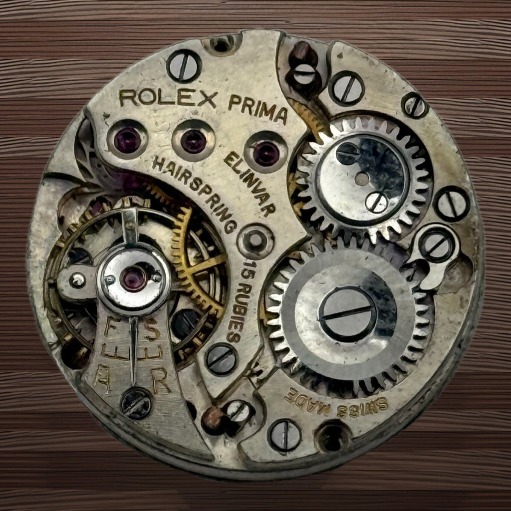Rolex Prima Watch Movement - RARE Elinvar Hairspring For Restoration 19.4mm