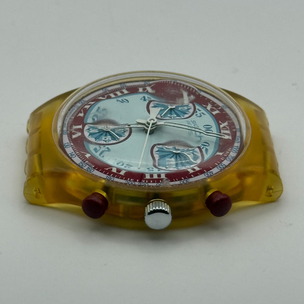 Vintage Swatch Chronograph Watch SCK103 Windmill 1992 Swiss 37mm Parts Repair