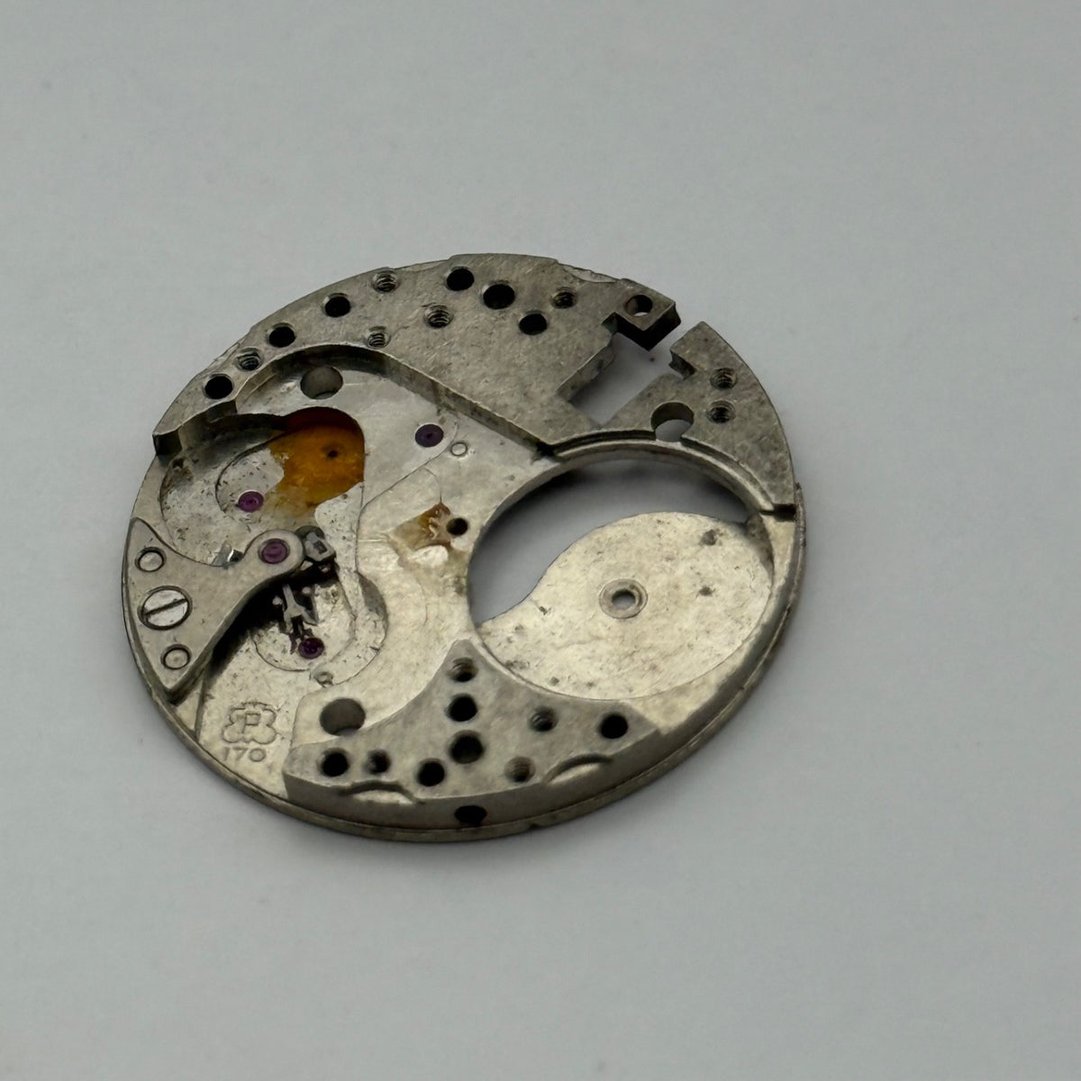 Peseux P 170 Watch Movement - Main Plate - For Parts / Repair - 23.6mm