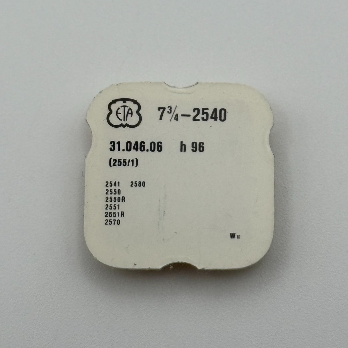 ETA 2510 Hour Wheel - 7 3/4 - 255/1 - New Old Stock - Watch Parts