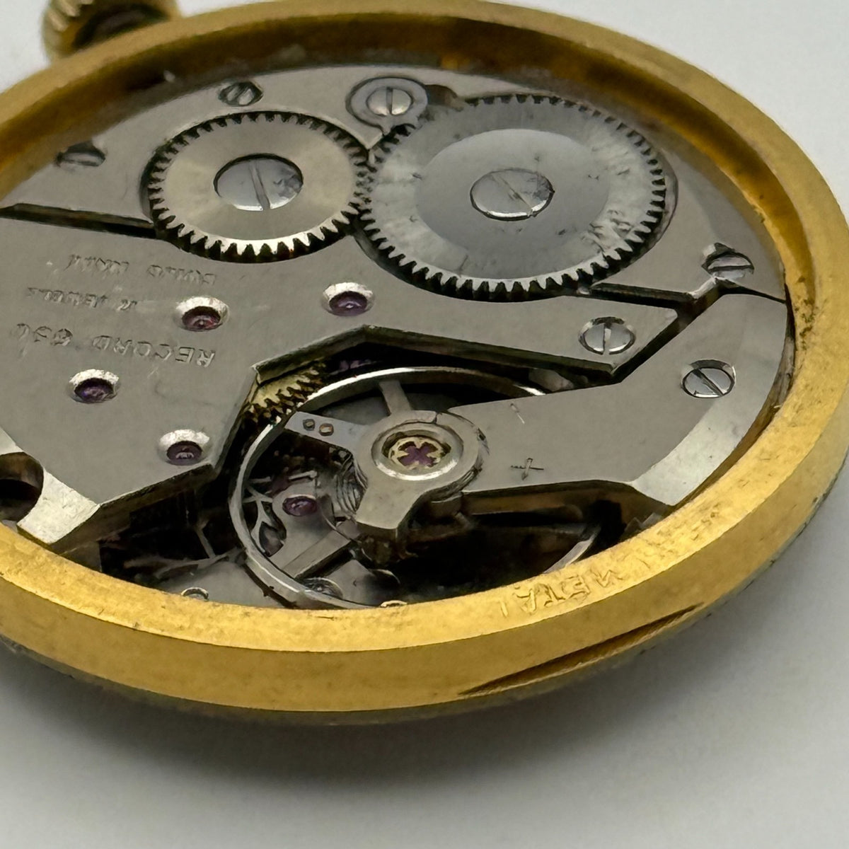 Record 650 Watch Movement - De Luxe 17 Jewels - For Parts / Repair - 29.7mm