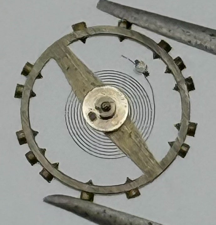 FEF 370 Balance Wheel Complete And Spring 6¾ x8’’’ 2947 Watch Movement Parts NOS
