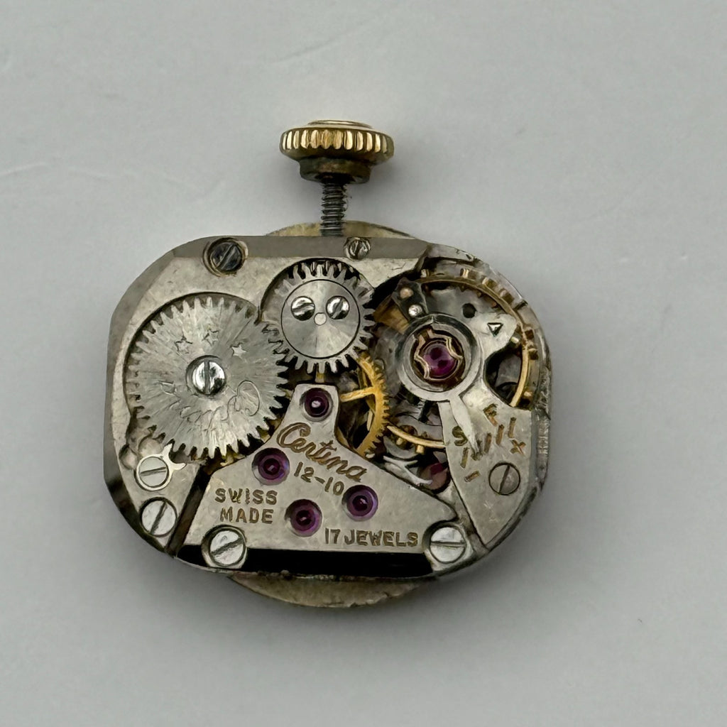 Certina 12-10 Watch Movement Running 17 Jewels Swiss Manual Wind Parts 12.1mm