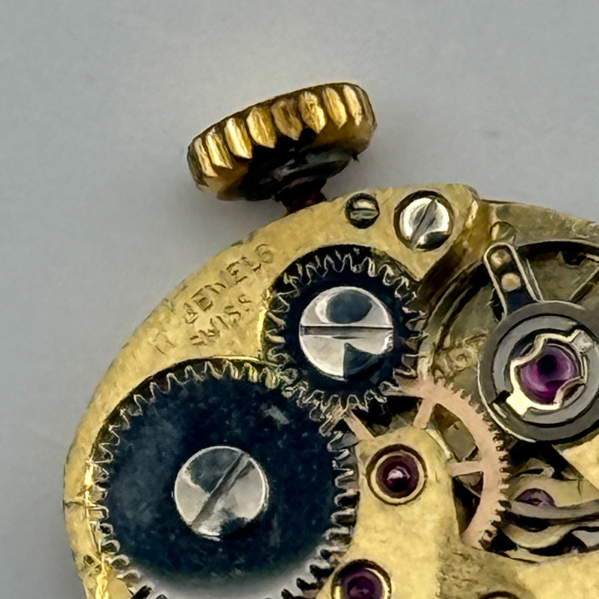 FE 68E4 Watch Movement Avia 17 Jewels Swiss Manual Wind Parts Repair 13.1mm