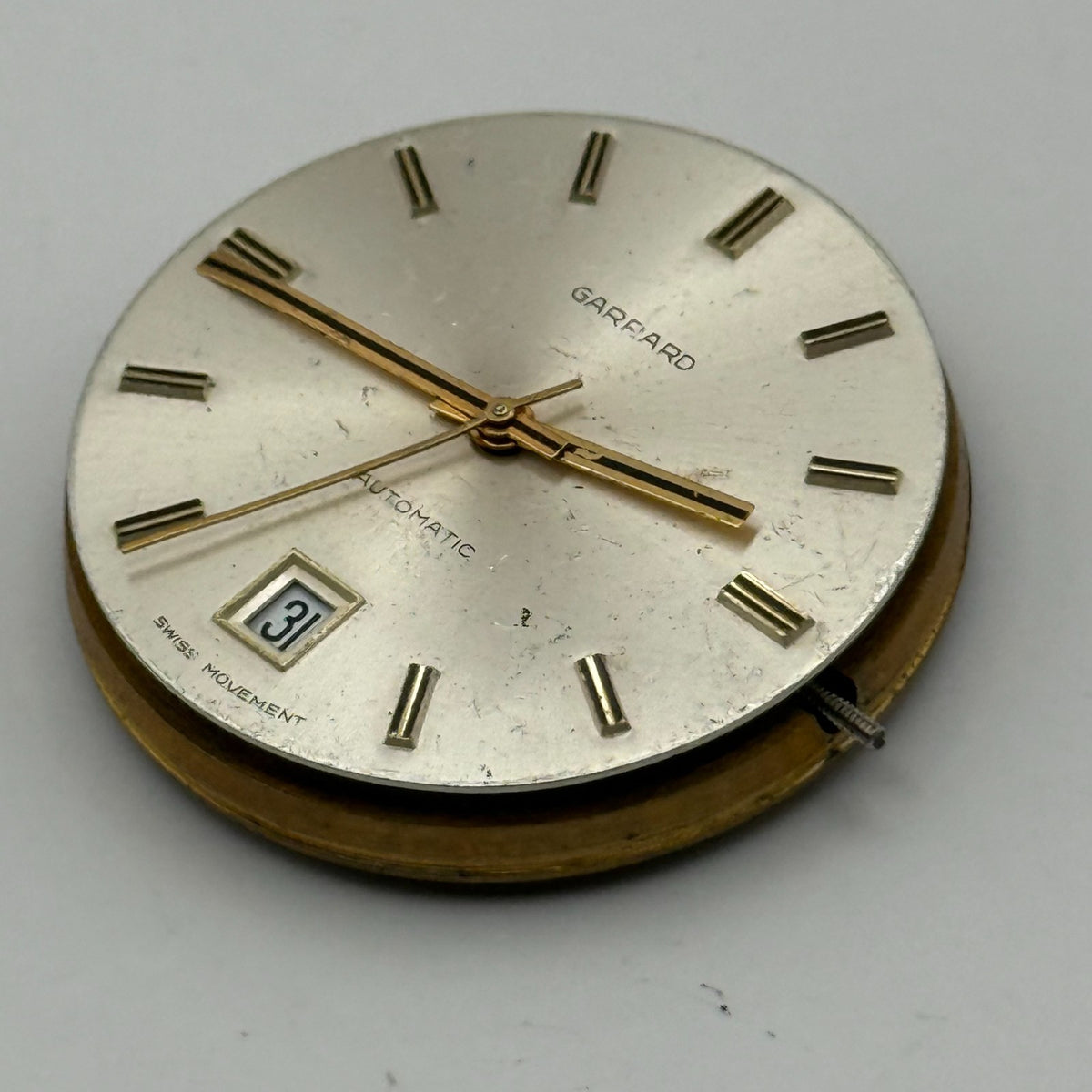 MSR S76/28 Watch Movement Garrard Date 21 Jewels Automatic Vintage Parts 30.4mm