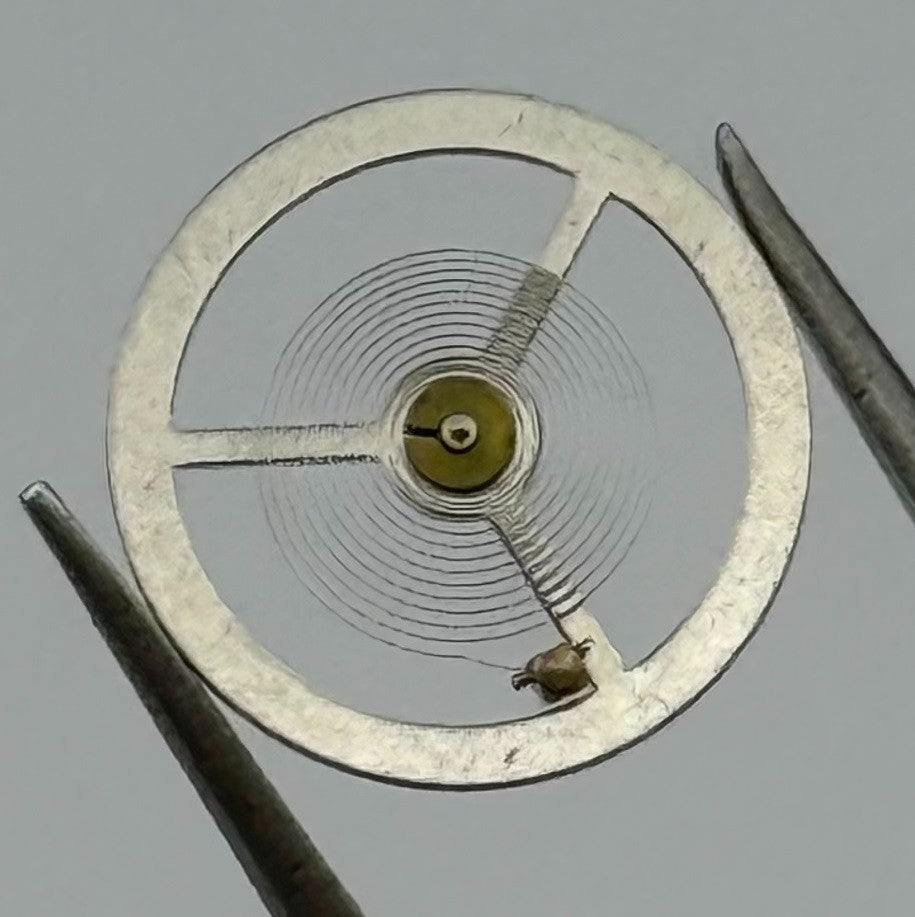 E.S. 50 Balance Wheel Complete And Spring 12’’’ Renata 1400 Watch Movement Parts