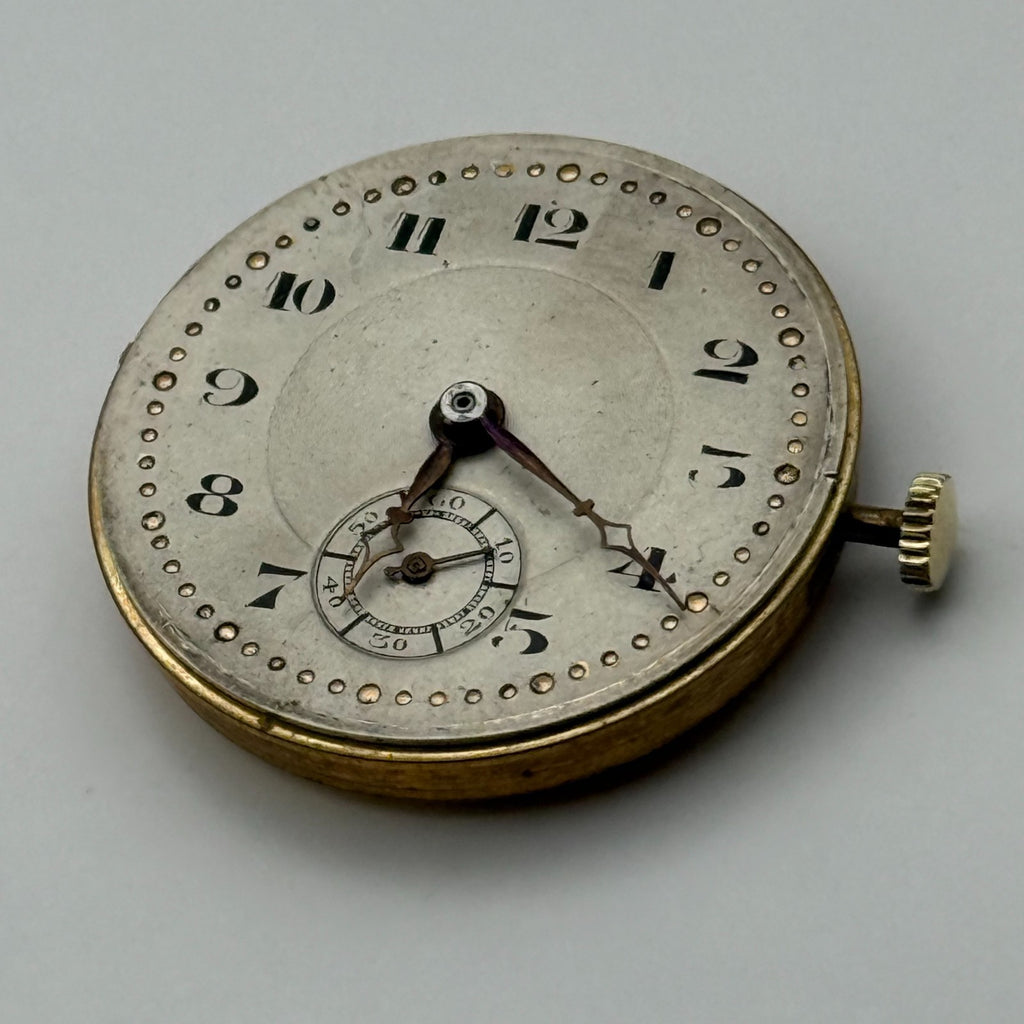15 Jewels 2 Adjustments Watch Movement Running Unidentified Swiss Parts Repair