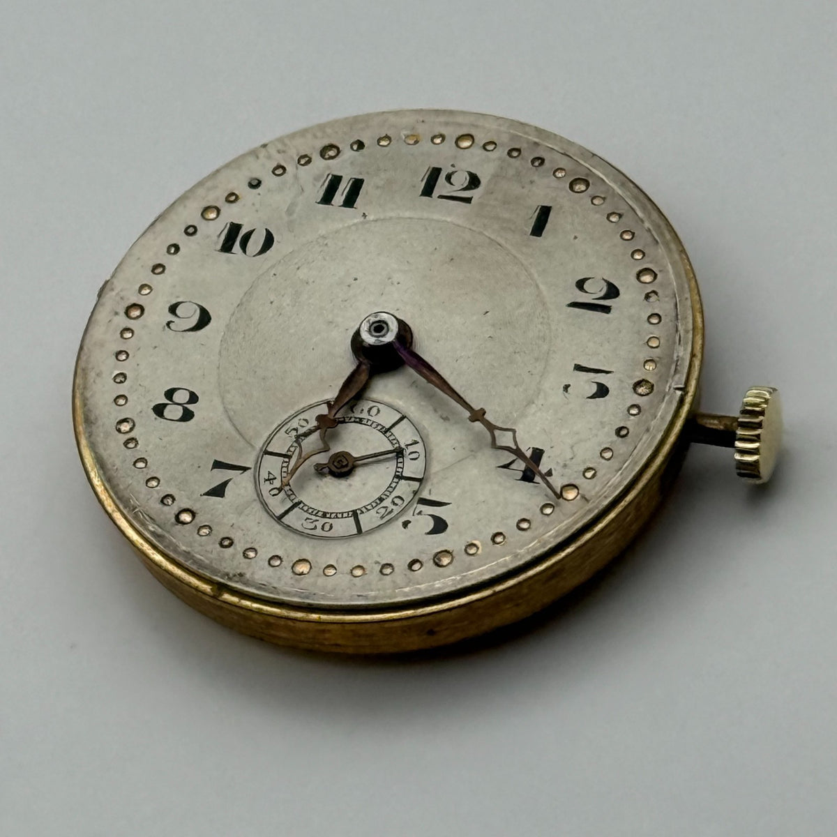 15 Jewels 2 Adjustments Watch Movement Running Unidentified Swiss Parts Repair