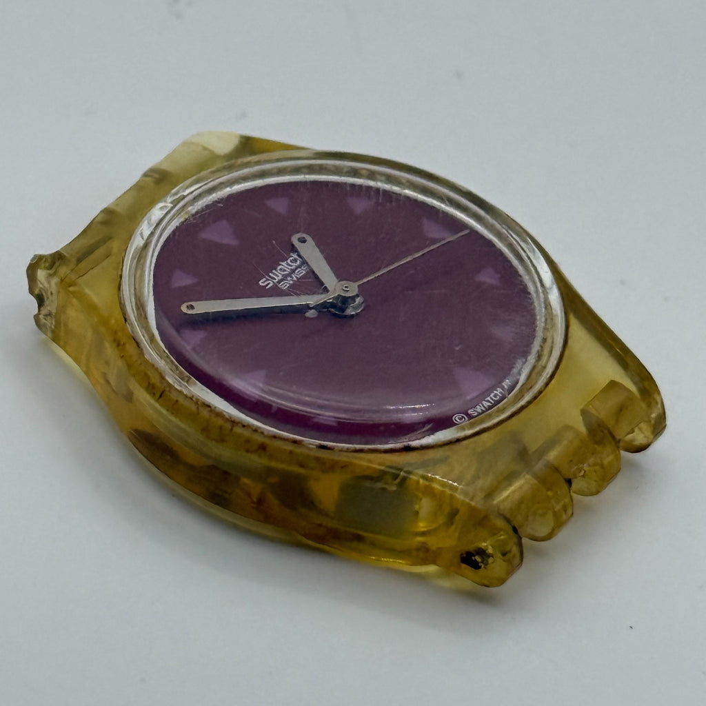 Vintage Swatch Vida Watch Burgundy Red 2003 ETA Quartz Swiss 25mm Parts Repair