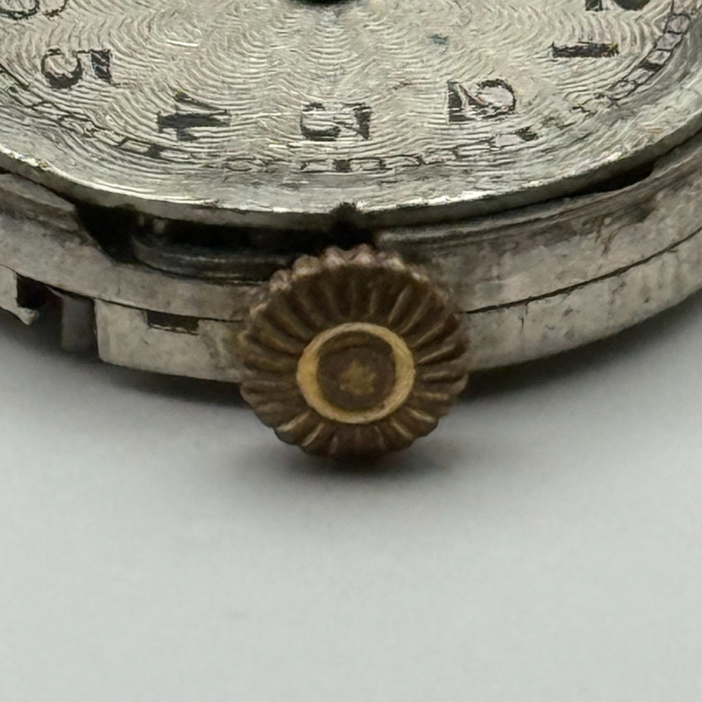 Unidentified Watch Movement 15 Jewels Swiss Manual Wind Parts Repair 19.7mm