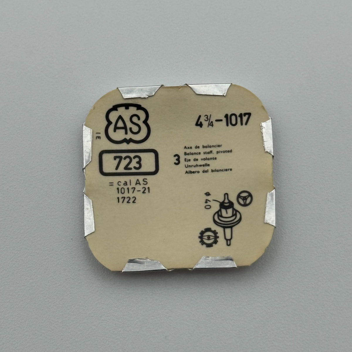 AS 1017 Balance Staff Pack Of 3 - 4 3/4 - 723 - New Old Stock - Watch Parts