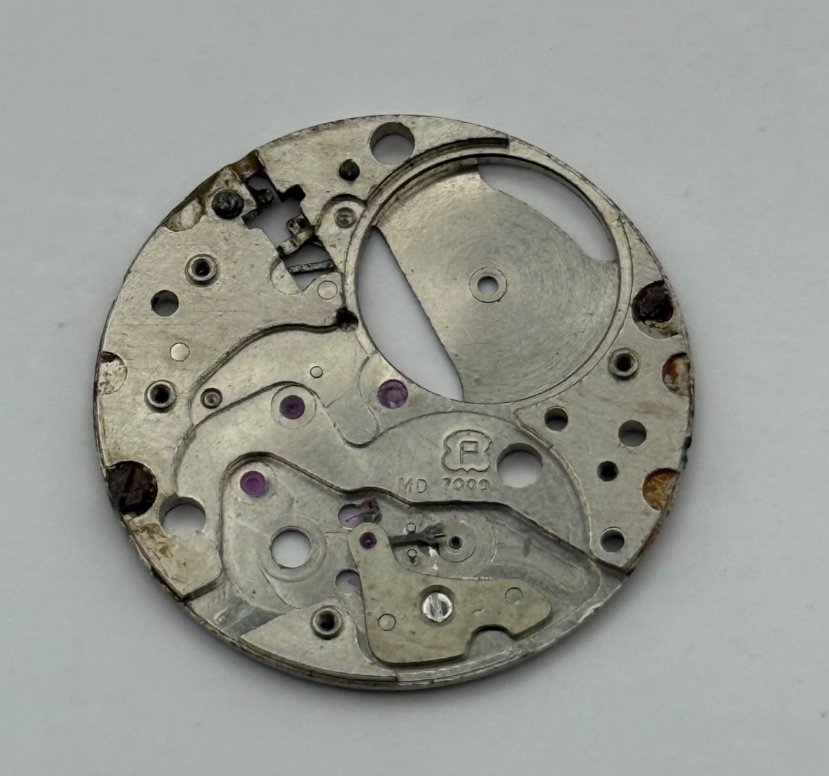 Peseux P 7000 Watch Movement - Main Plate - For Parts / Repair - 23.6mm