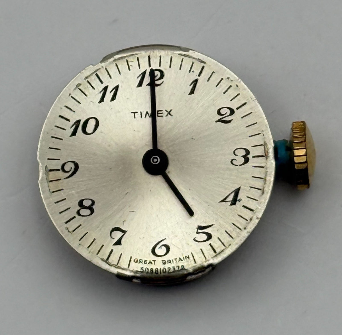 Timex 482 Watch Movement Great Britain 0 Jewel Manual Wind Parts Repair 18.1mm