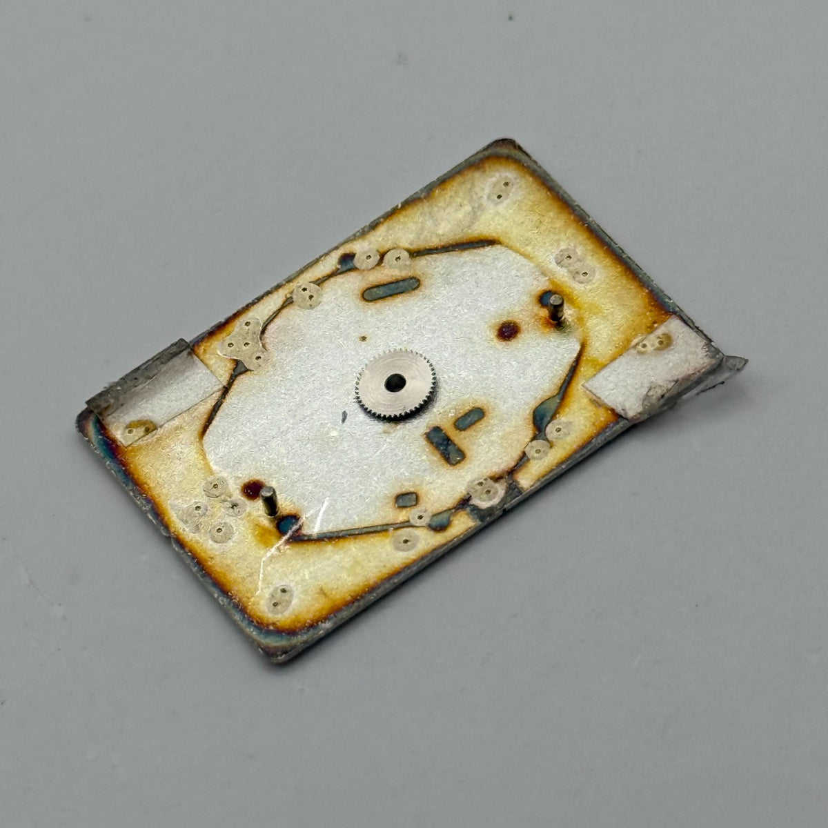 Seiko 7N00-5E08 Watch Dial Rectangular White Japan Spare Parts Repair 17.8mm