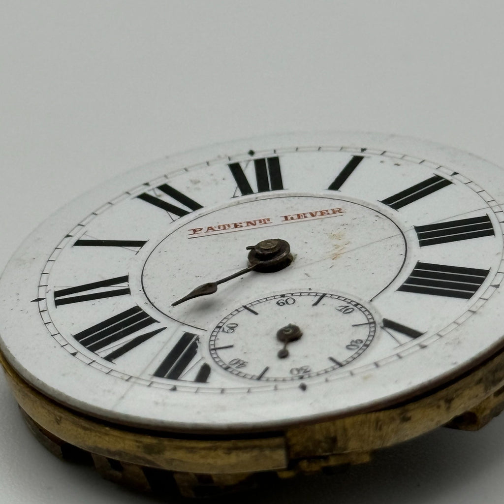 Compensation Balance Pocket Watch Movement - Patent Lever -Parts / Repair 42.8mm