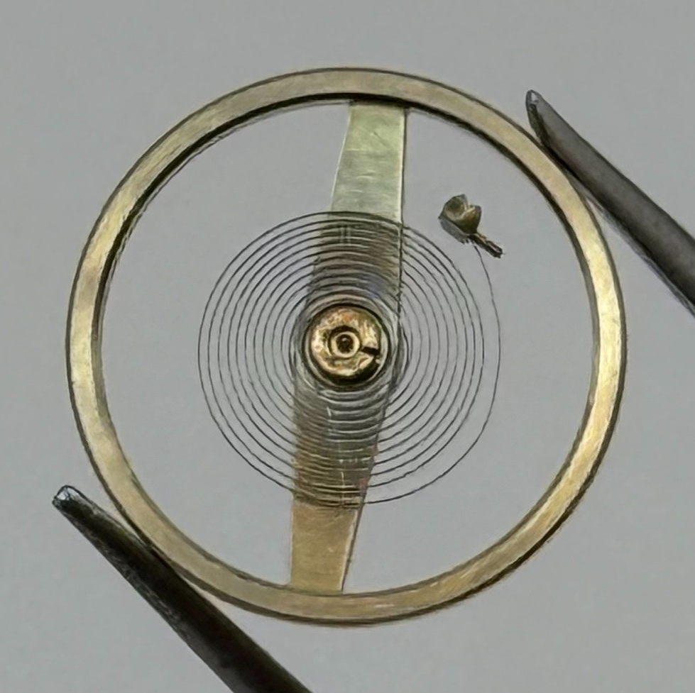 Oris 461 Balance Wheel Complete And Spring 10½’’’ 381 Watch Movement Parts NOS