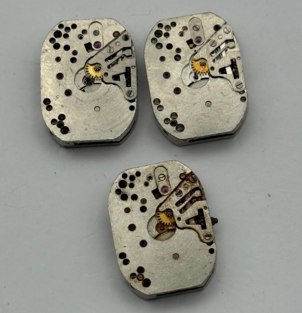 Zaria Luch 1800 Watch Movement Soviet USSR Ladies x 3 Pieces Parts Repair 14mm