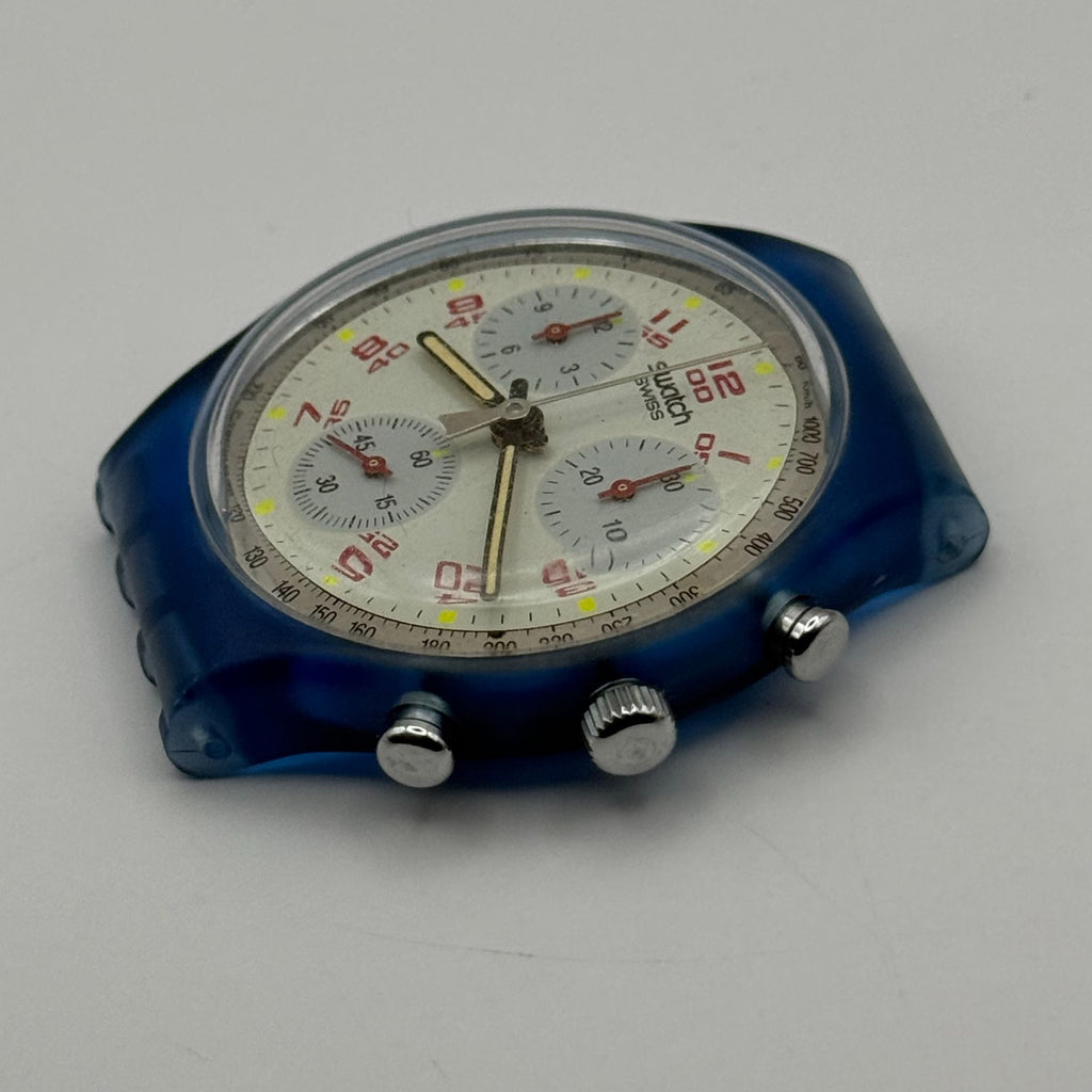 Vintage Swatch Chrono Watch SCN103 JFK 1991 ETA Quartz Swiss 40mm Parts Repair