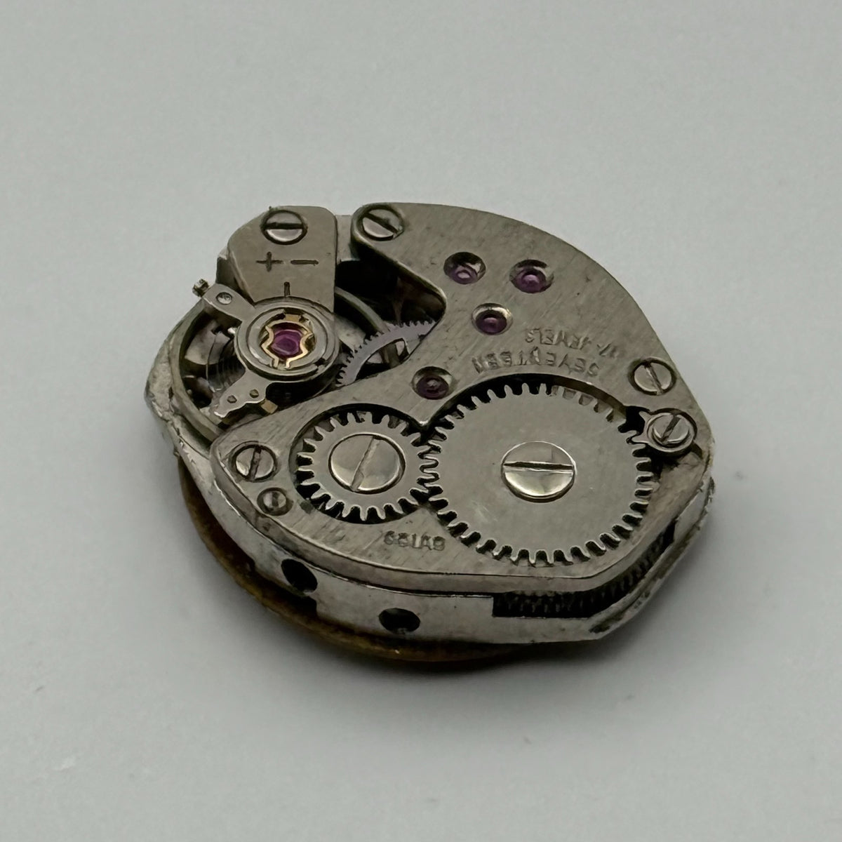 FHF Watch Movement 17 Jewels Swiss Manual Wind Vintage Parts Repair 9mm