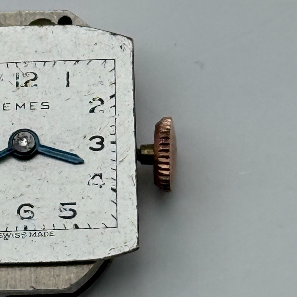 Unidentified Watch Movement Emes Cylinder Swiss Manual Wind Parts Repair 12.6mm