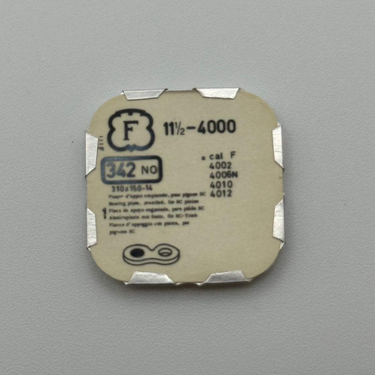 Felsa 4000 Bearing Plate - 11 1/2 - 342 - New Old Stock - Watch Parts