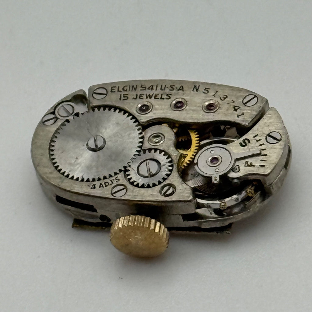 Elgin Grade 541 Model 2 Ladies Watch Movement 1951 American Parts Repair 21/0s 