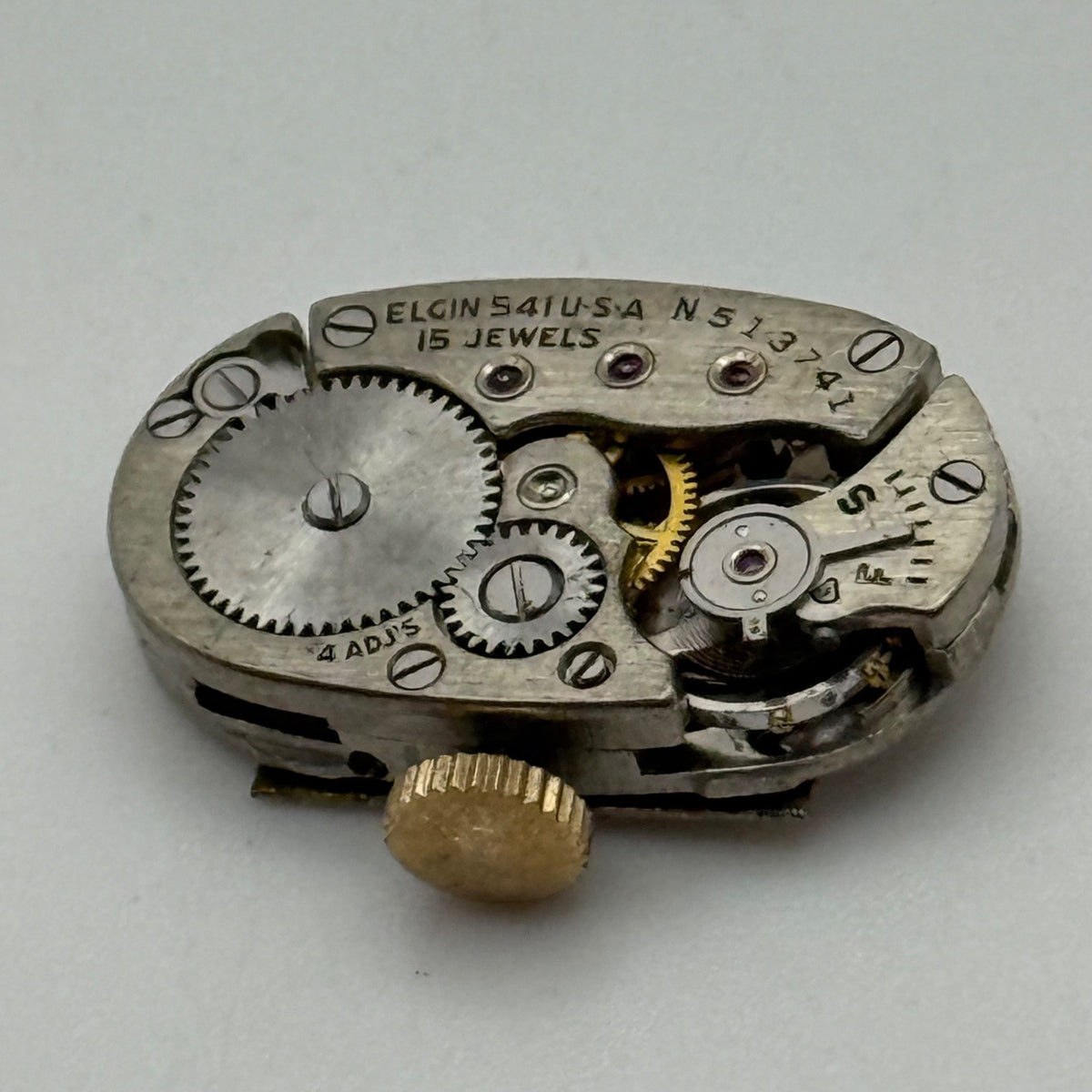 Elgin Grade 541 Model 2 Ladies Watch Movement 1951 American Parts Repair 21/0s 