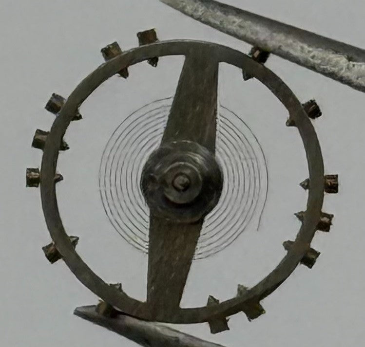 HP 63 Balance Wheel Complete And Spring 9¾’’’ Watch Movement Parts Vintage NOS