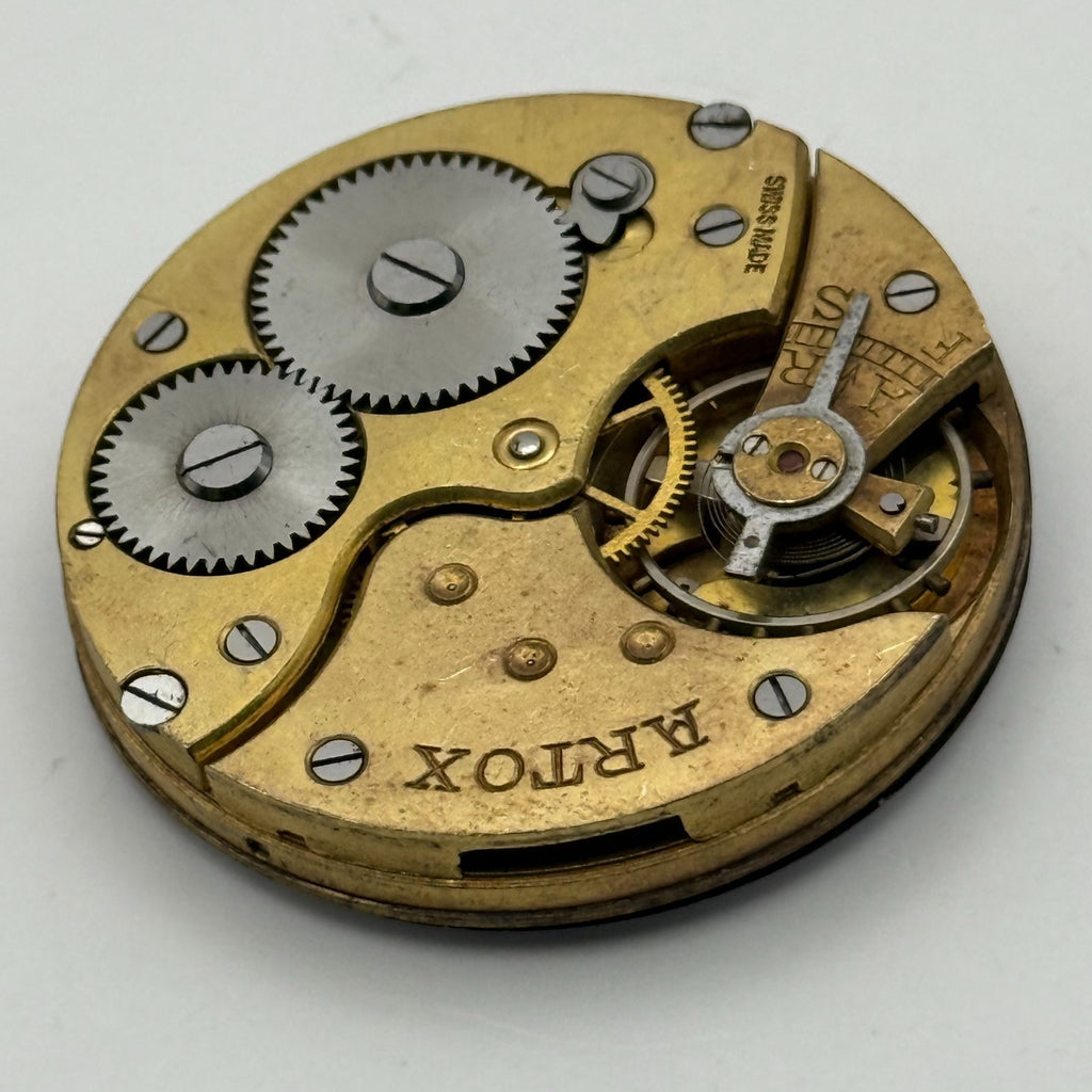 Artox Pocket Watch Movement Hunter Swiss Sub Seconds Vintage Parts Repair 40.2mm