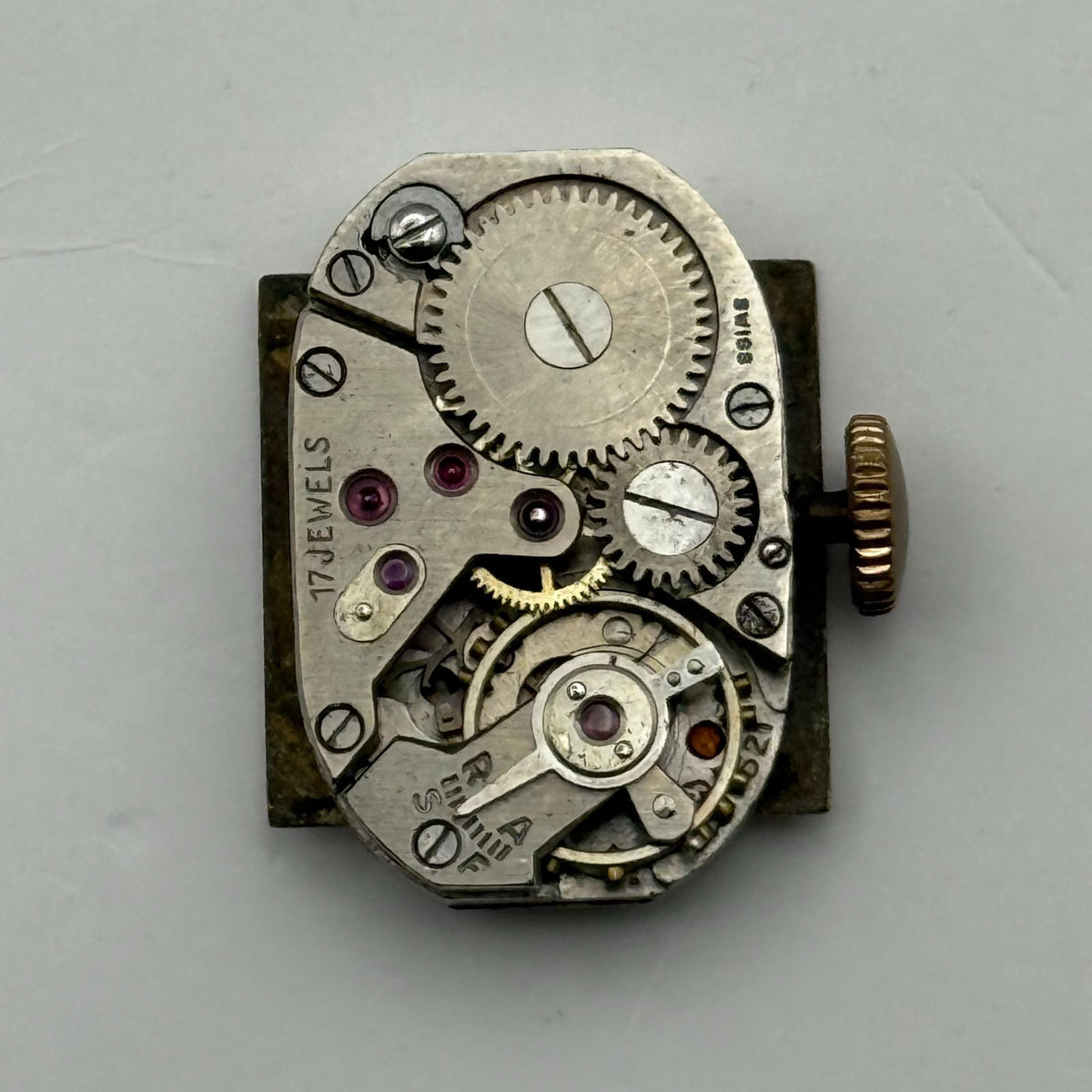 Unitas UT 521 Watch Movement Micosa 17 Jewels Swiss Parts Repair 13mm