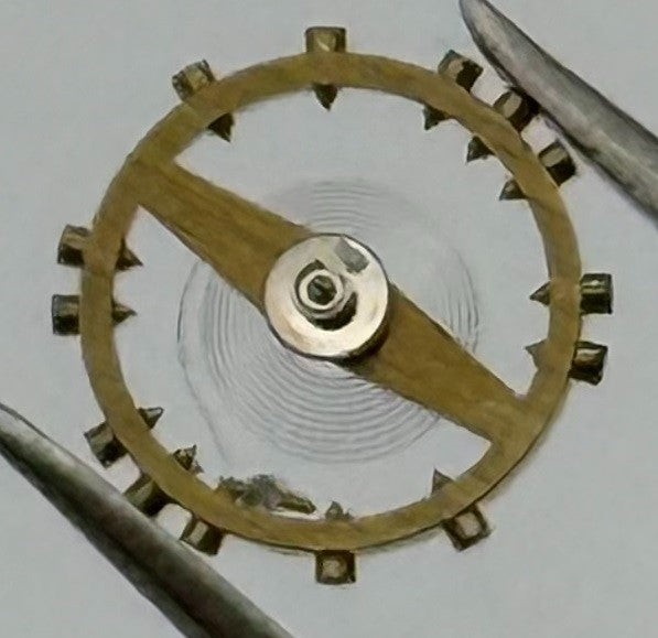 FHF 59 Balance Wheel Complete And Spring Renata 1231 M Watch Movement Parts NOS