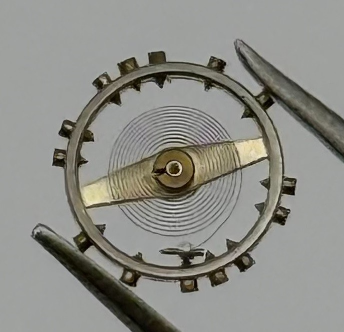 FHF 59-21 Inca Balance Wheel Complete And Spring 1365 Watch Movement Parts NOS
