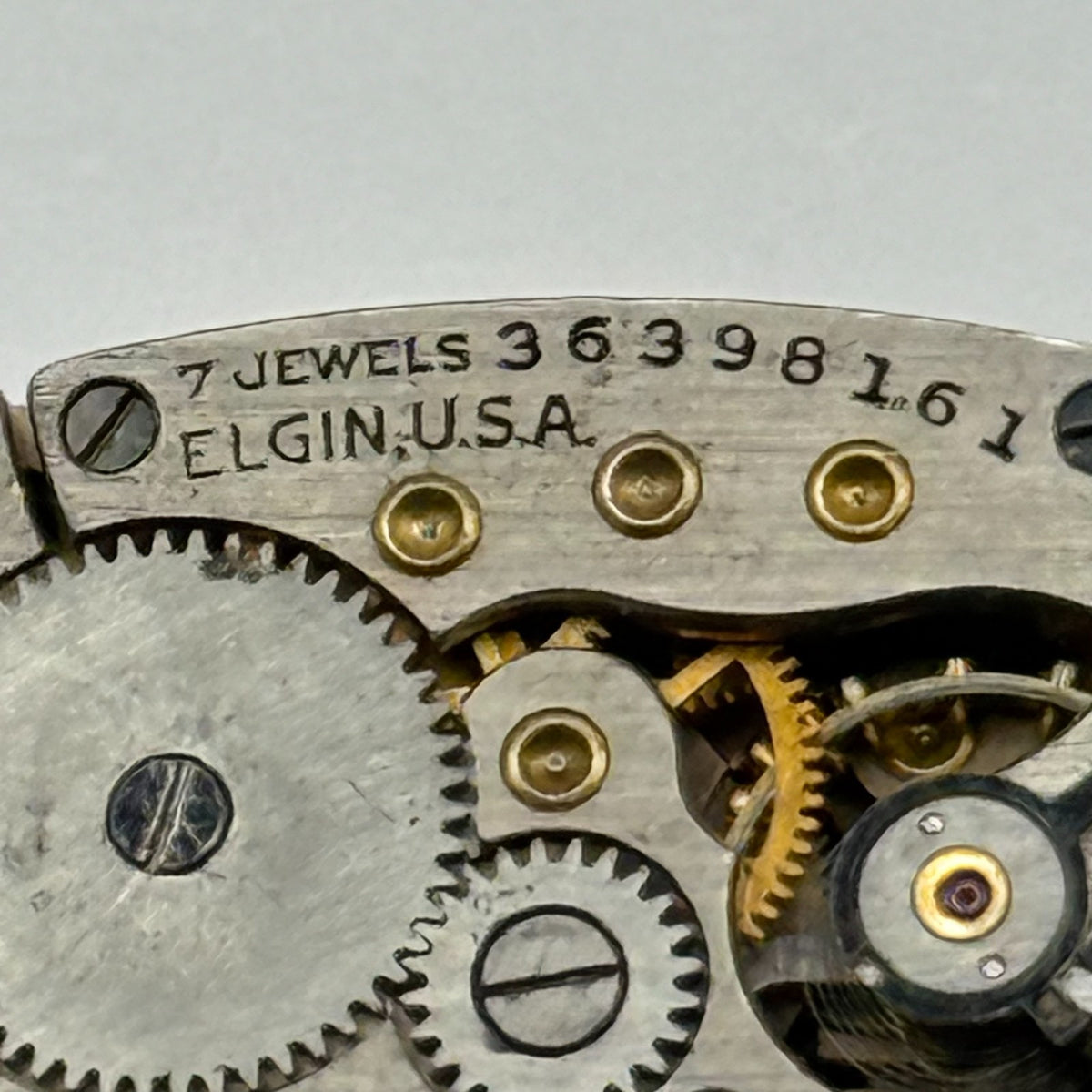 Elgin 529 Watch Movement American Parts Repair
