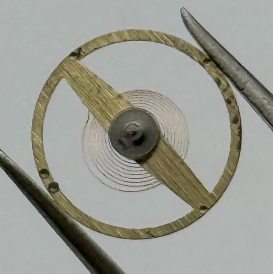 Oris 553 Balance Wheel Complete And Spring Ord.+Kif Watch Movement Parts NOS