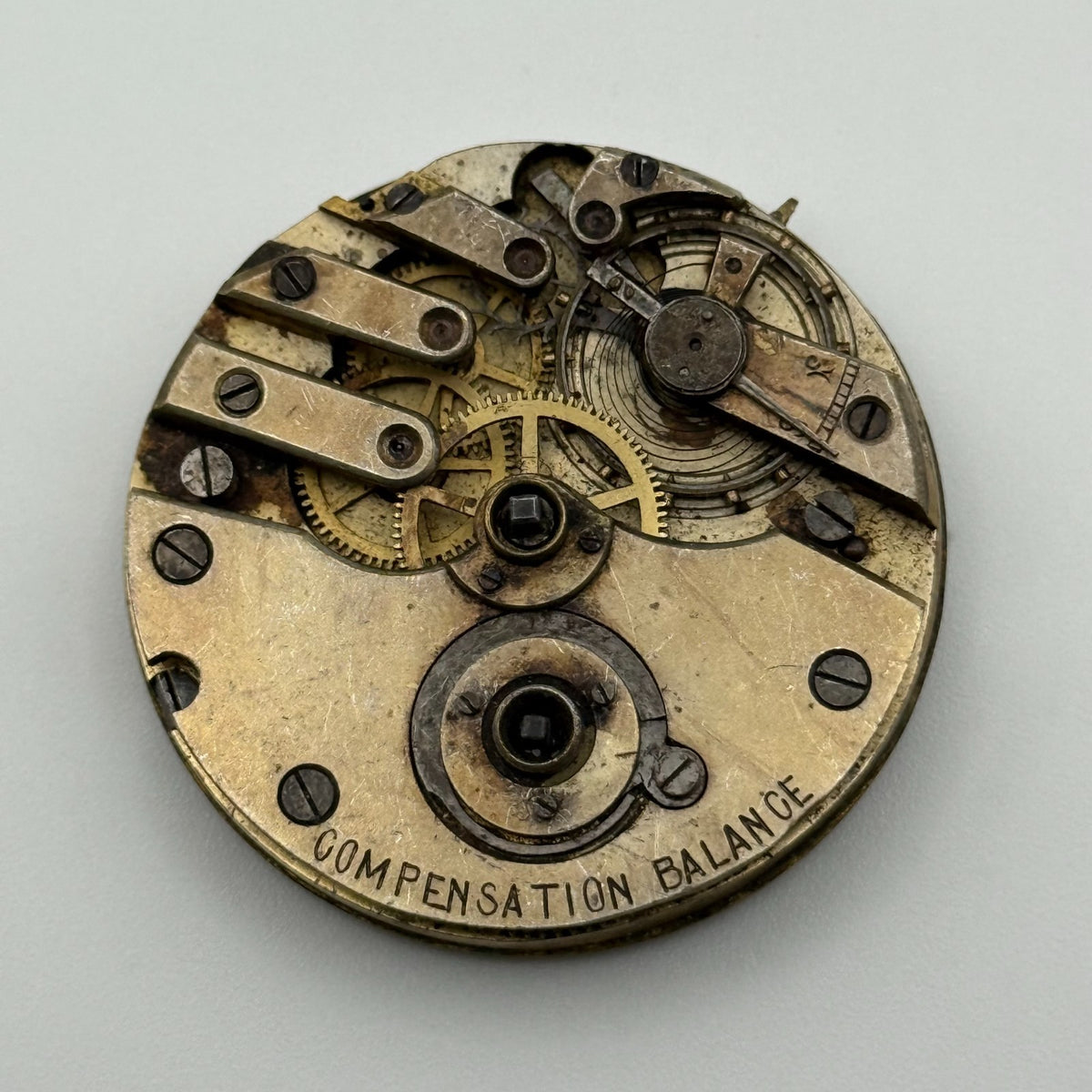 Compensation Balance Pocket Watch Movement - Patent Lever -Parts / Repair 42.8mm