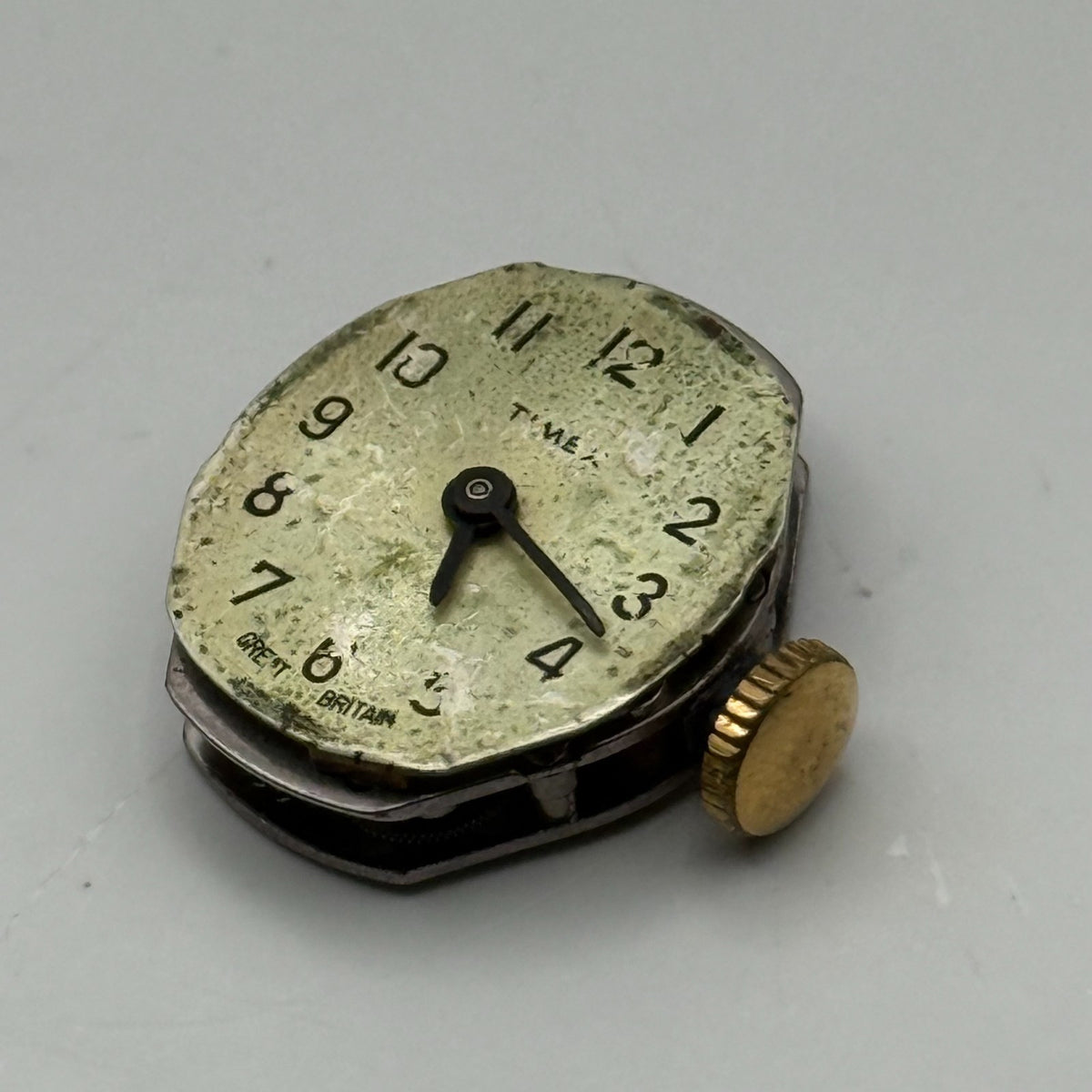 Timex 490 Watch Movement Gt. Britain Unadjusted Manual Wind Parts Repair 15.1mm