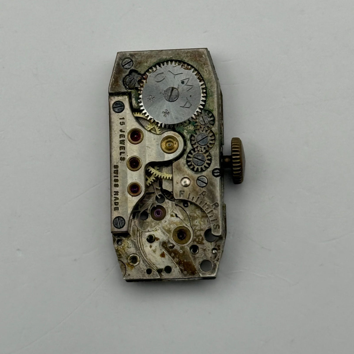 Cyma Watch Movement Ladies 15 Jewels Swiss Manual Wind Vintage Parts Repair 12mm