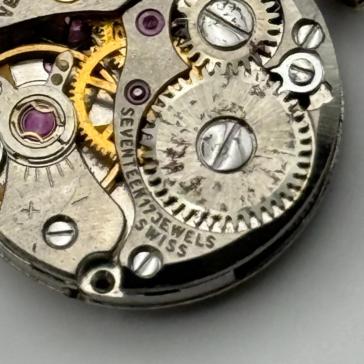 MSR D1 Watch Movement Vertex Revue 17 Jewels Swiss Manual Wind Parts 15.1mm