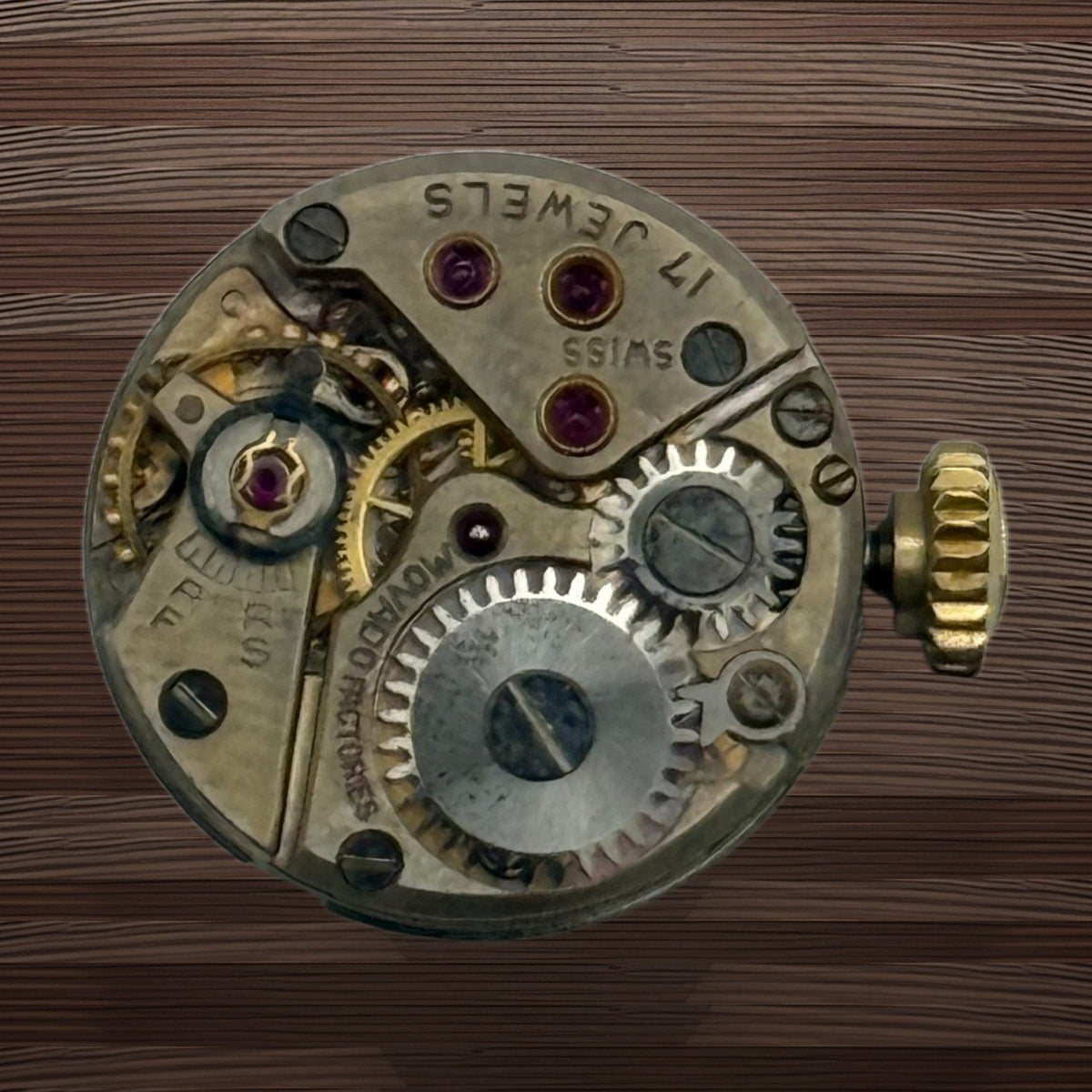Movado Cal 6 Watch Movement Ladies 17 Jewels Running Manual Wind Parts 13.5mm