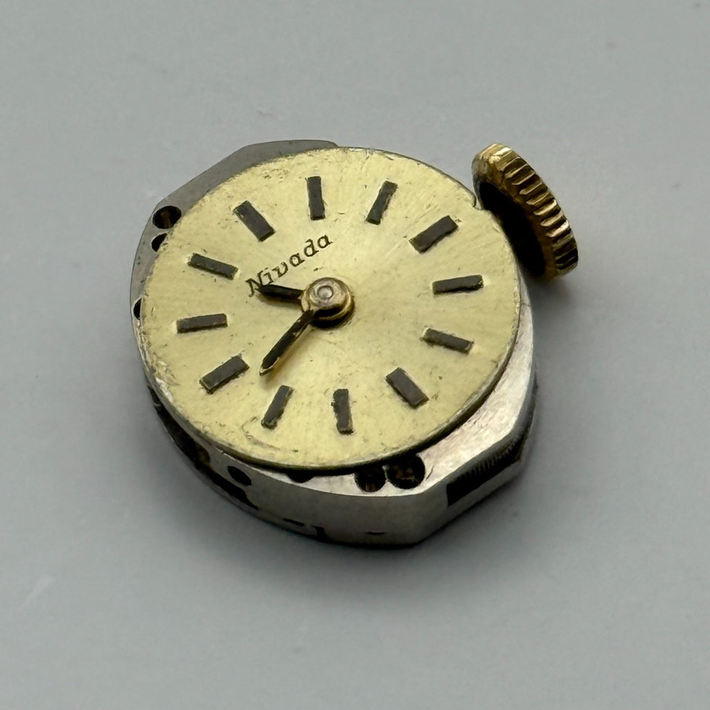 FEF 6630 Watch Movement Nivada 17 Jewels Swiss Manual Wind Parts Repair 13mm
