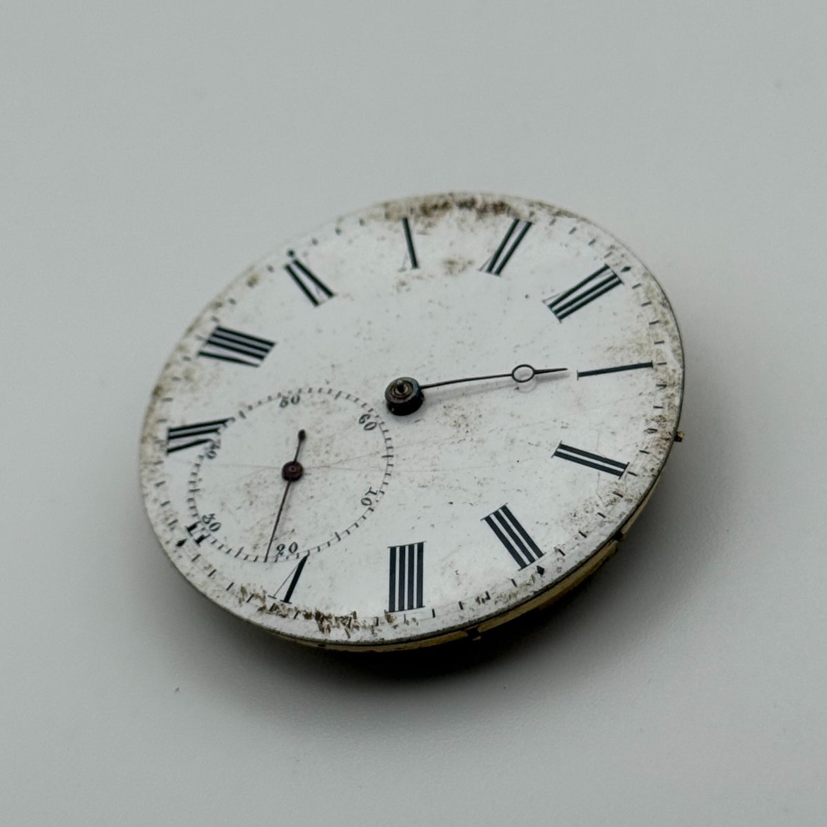 Cylinder Pocket Watch Movement - Unidentified - Antique Parts / Repair - 39.1mm