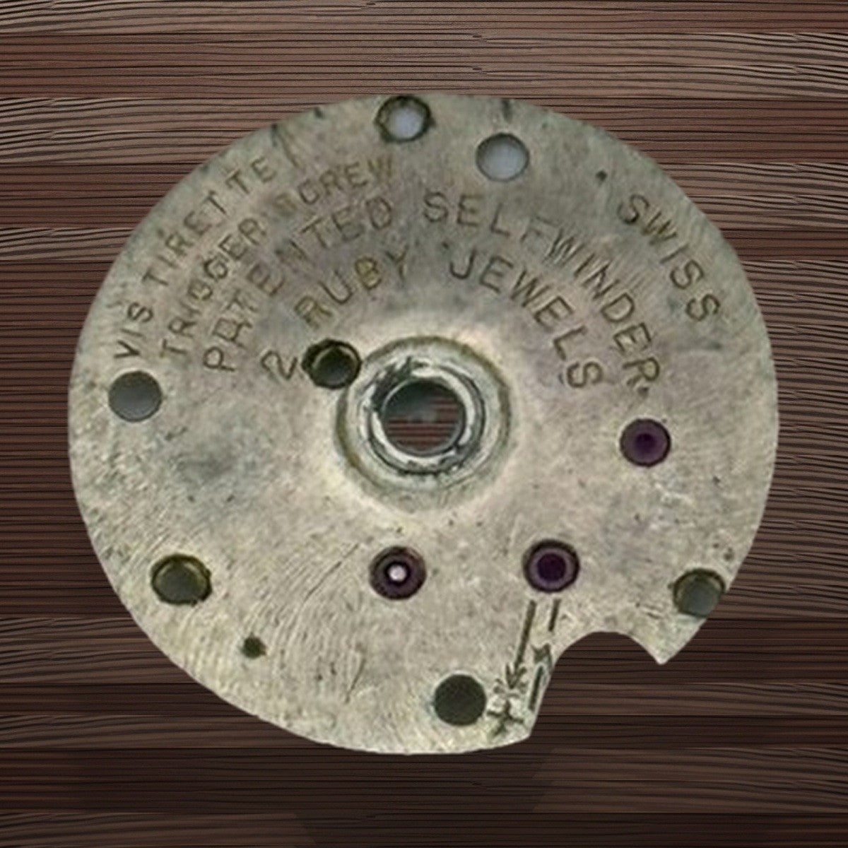 Rolex Vistirette Watch Movement Trigger Screw Patented Self Winder Partial Parts