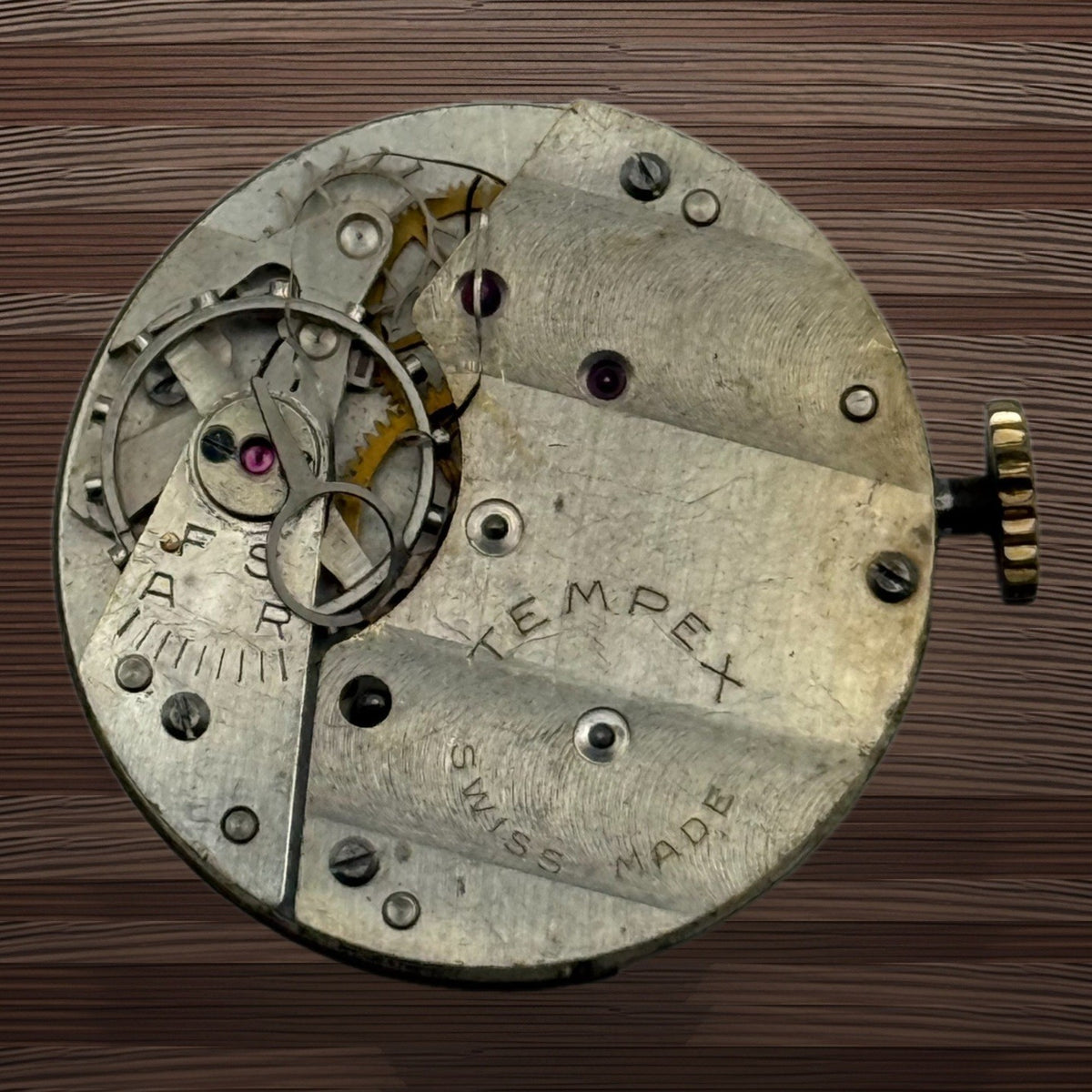 Tempex Watch Movement - Sub Seconds - For Parts / Repair - 23.9mm