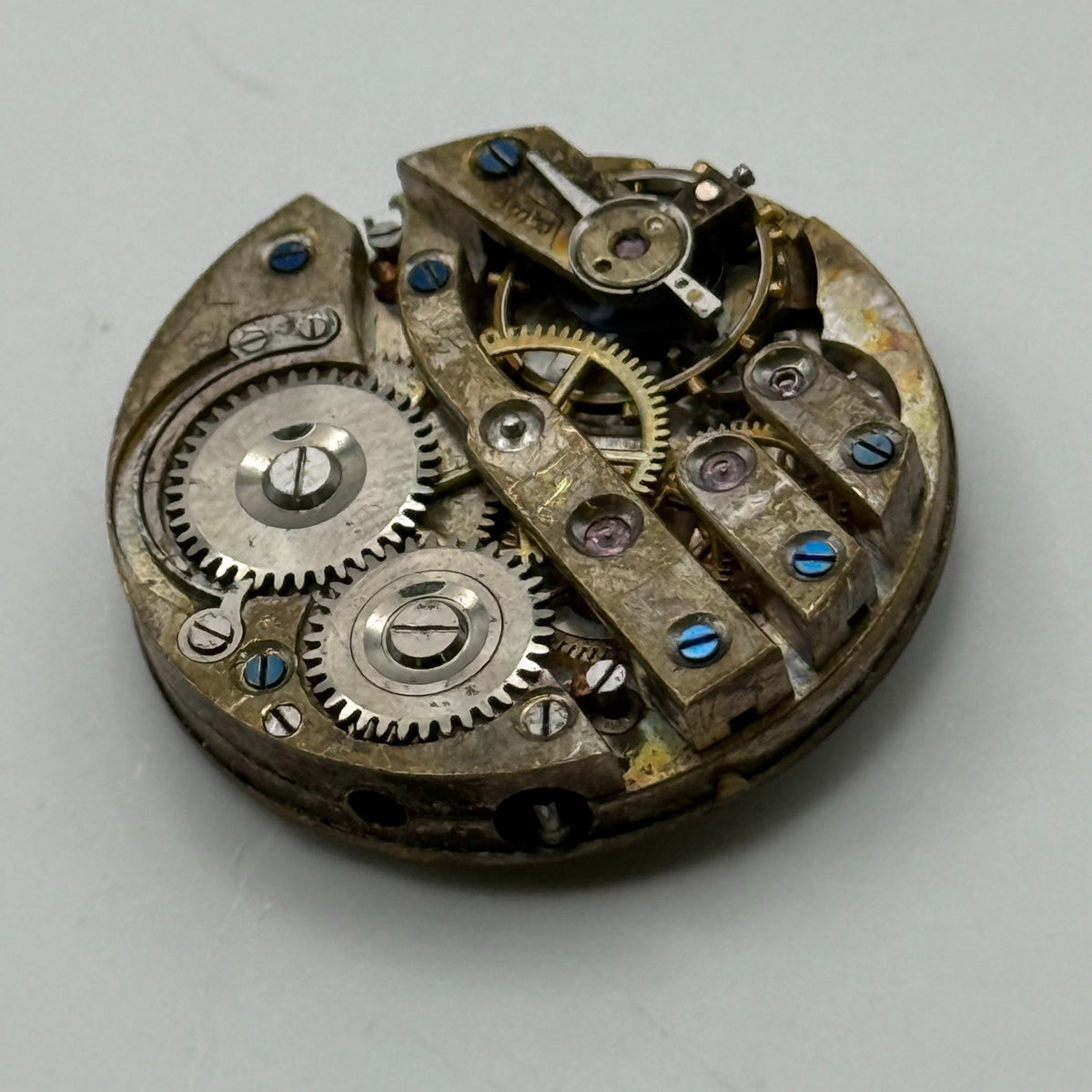 Unidentified Watch Movement Swiss Manual Wind Vintage Parts Repair 24.9mm
