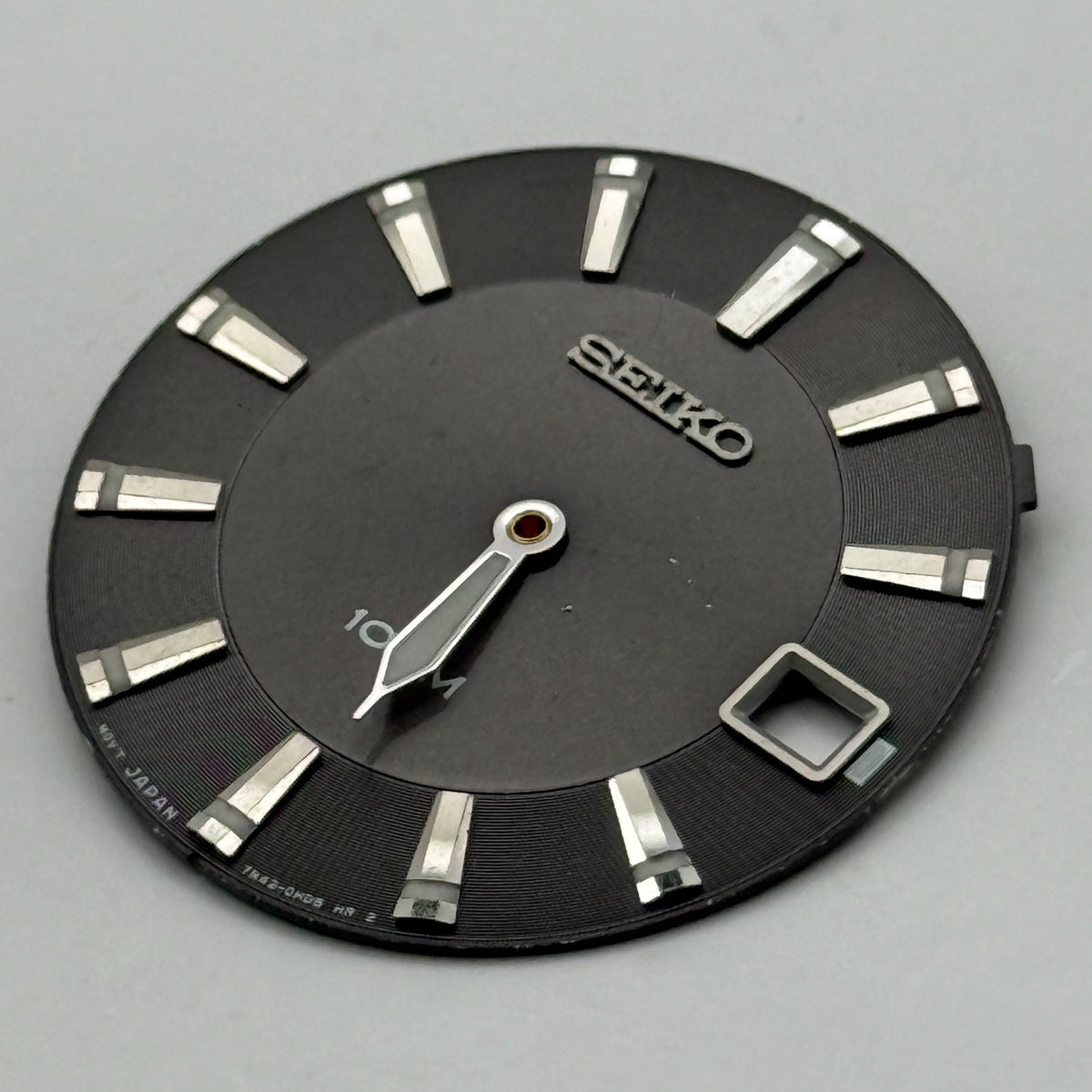 Seiko 7N42-0H03  Watch Dial 100M Black Japan Vintage Spare Parts Repair 27mm