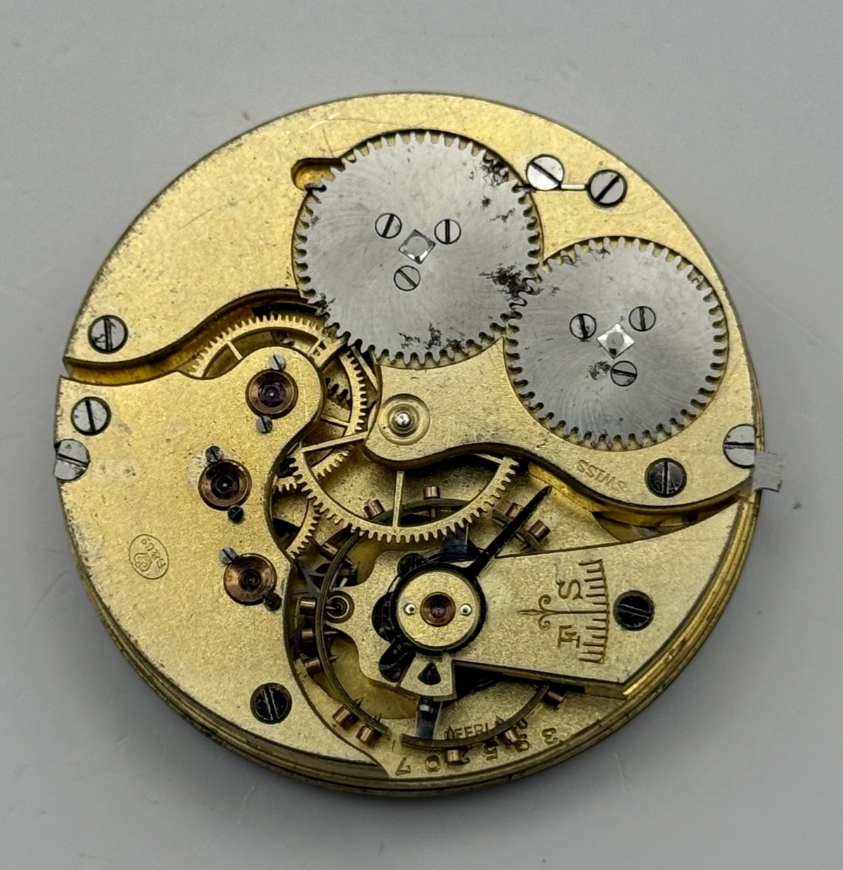IWC Peerless Pocket Watch Movement Open Face High Grade S&Co Parts 39.9mm