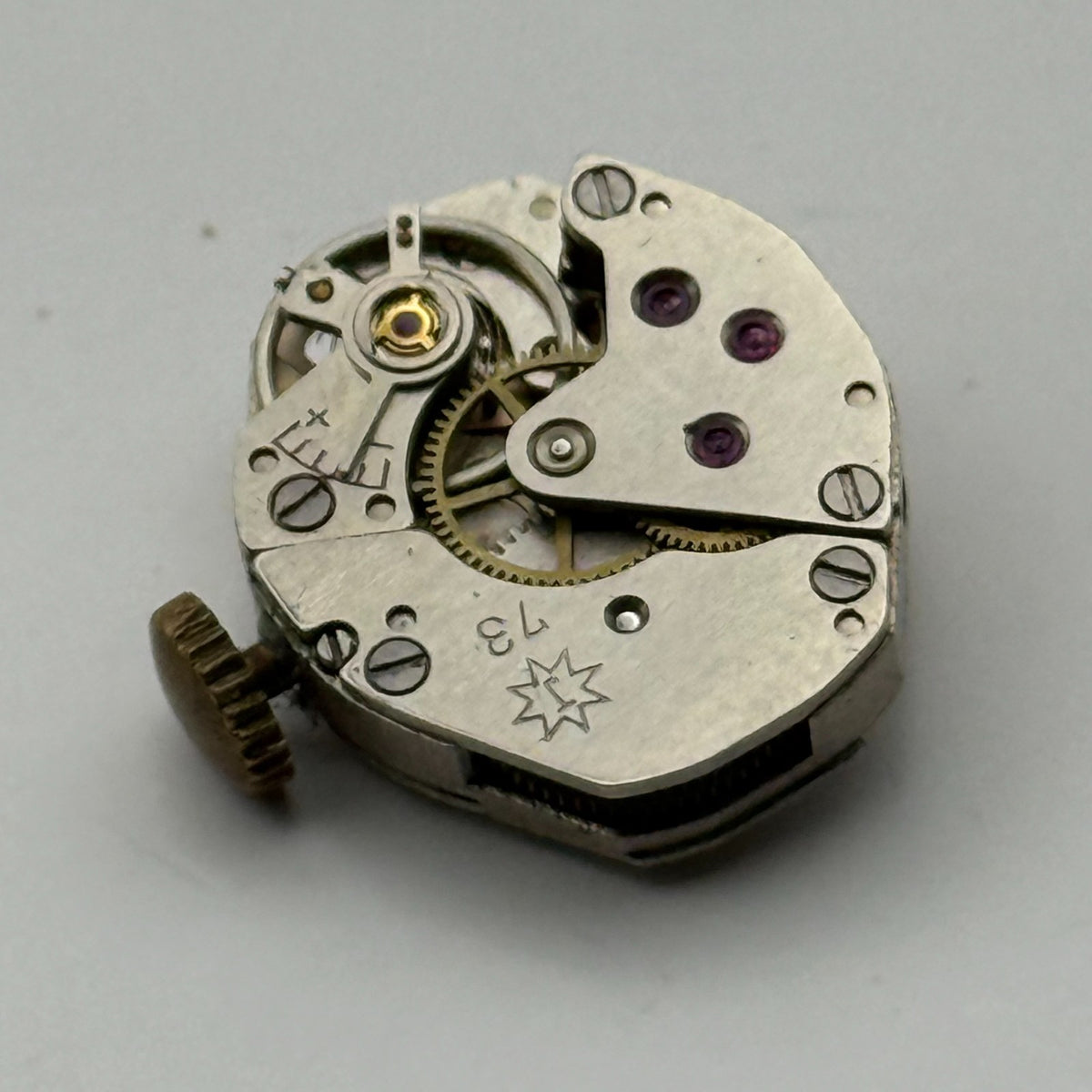 Junghans J73 Watch Movement Running Germany 15 Jewels Manual Wind Parts 15.2mm